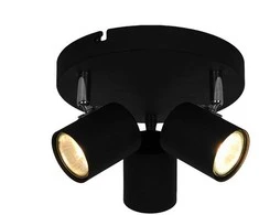 Lubinis šviestuvas Okko Šviestuvas nukreipiamasis Safi GU13014D-3R BLK, 15 W, GU10