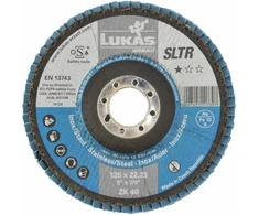 Lukas Erzett LUKAS LAMELEINIS ŠLIFAVIMO DISKAS 125mm P 40 SLTR INOX CIKONINIS