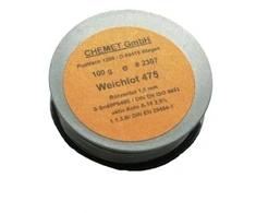 Lydmetalis Sn60Pb40 1.00mm 100g su fliusu 2.5% Chemet (tik profesionaliam naudojimui)