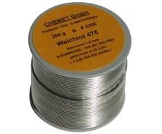 Lydmetalis Sn60Pb40 1.00mm 250g su fliusu Chemet (tik profesionaliam naudojimui)