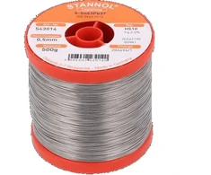 Lydmetalis Sn63Pb37 0.50mm su fliusu 2.5% HS10 500g, Stannol (tik profesionaliam naudojimui)