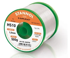 Lydmetalis Sn99.3Cu0.7 1.50mm su fliusu 2.5% HS10 500g, Stannol