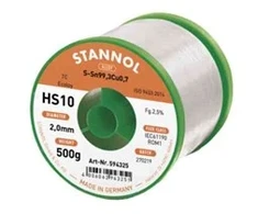 Lydmetalis Sn99.3Cu0.7 2.00mm su fliusu 2.5% HS10 500g, Stannol