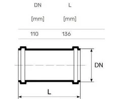 Magnaplast Vidaus kanalizacijos remontinė mova Ultra dB, Ø 110 mm