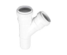 Magnaplast Vidaus kanalizacijos trišakis HTplus, Ø50/50 mm, 45°, baltas