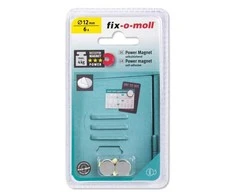 Magnetai – lipnieji diskai Fix-O-Moll, 12 mm, 6 vnt.