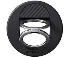 Magnetic laikiklis PITAKA MagEZ Grip 3 MagSafe skirtas telefonui juodas pilkas