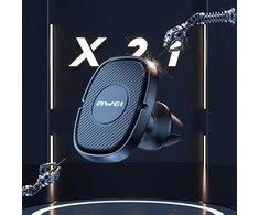 Magnetinis Automobilinis telefono laikiklis AWEI oro grotelėms(X21) juodos spalvos