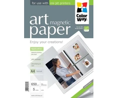 Magnetinis fotopopierius ColorWay, A4, 650g, matinis, PMA650005MA4, 5 lapai