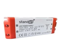 Maitinimo šaltinis Standart, LED, 3A, 0-36W, 12V, DC, IP20