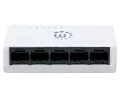 Šakotuvas „Manhattan Fast Ethernet“ biuro jungiklis, 5 prievadų, kompaktiškas, plastikinis, 560672