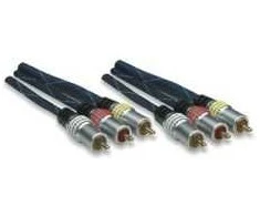 Manhattan HighEnd RCA kabelis, Triple Cinch RCA to Triple Cinch RCA, Mėlyna, 5 ft. (1.50 m), 361163