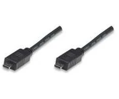 Manhattan Micro HDMI Male to Micro HDMI Male, Shielded, Juodas, 1.0m, Juodas, 326636