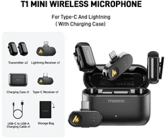 maono Wave T1 Mini Wireless Belaidis Mikrofonas | Juodas