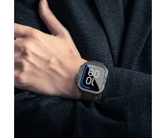 AmazingThing Titan Pro Metal dėklas skirtas Apple Watch 11 46mm Aluminum - juodos spalvos