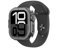 Marka Niezdefiniowana „AmazingThing Titan Pro“ metalinis dėklas, skirtas „Apple Watch 11“ (46 mm), aliuminis, juodas