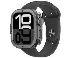 AmazingThing Titan Pro Metal dėklas skirtas Apple Watch 11 46mm Aluminum - juodos spalvos