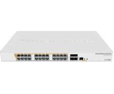 Maršrutizatorius Mikrotik CRS328-24P-4S+RM tinklo komutatorius Valdomas L2/L3 Gigabit Ethernet (10/100/1000) Maitinimas per Eternetą (PoE) 1U Balta