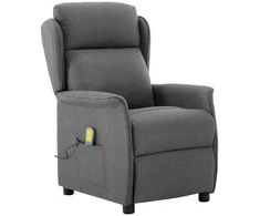 Masažo kėdė Šviesiai pilka 93.5 x 67.5 x 101.5 cm audinys