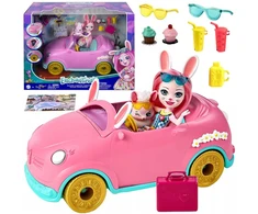 Mattel Enchantimals zuikučio automobilis lėlė Bree Bunny Mobile priedai automobilis ZA5468