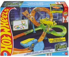 Mattel Žaislinis Hot Wheels Neon Speeders Tornado Jump Crash automobilis