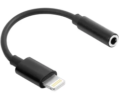 Maxlife garso adapteris MXJL-02 jack 3,5 mm – Lightning juodas