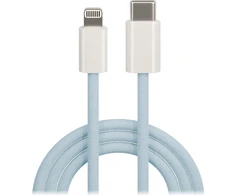 Maxlife MXUC-06 laidas USB-C – Lightning 1,0 m 20W mėlynas nailoninis