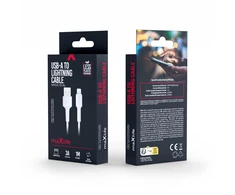 Maxlife MXUC-13 laidas USB-A – Lightning 1,0 m 3A baltas