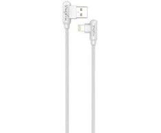 Maxximus Kabelis MX CORNER FAST CHARGE LIGHTNING 2.4A / 1m, baltos spalvos