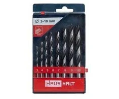 Grąžtas Medienos grąžtų komplektas HAUSHALT, 8 vnt. 3–10 mm