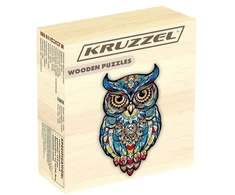 Išskirtinė įdomi medinė dėlionė - Pelėda Kruzzel 24551
