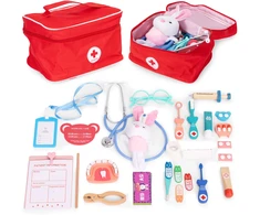 Medinis gydytojo rinkinys su medicininiu krepšiu vaikams, 28 dalys, ECOTOYS
