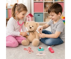 Medinis vaikiškas gydytojo rinkinys medicininiame krepšyje vaikams, 26 dalys ECOTOYS