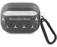 Mercedes MEAP28DPMGS AirPods Pro 2 (2022/2023) dėklas, juodos spalvos, su dideliu žvaigždės raštu