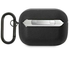 Mercedes Benz Apple AirPods Pro AMG Leather Big Logo (AMAPSLWK) ausinių dėklas juodos spalvos