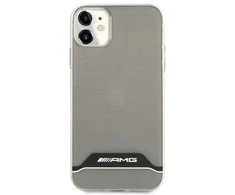 Mercedes AMG AMHCN61TCBW Apple iPhone 11 6,1″ skaidrus kietas dėklas Electroplate juodos spalvos&baltos spalvos