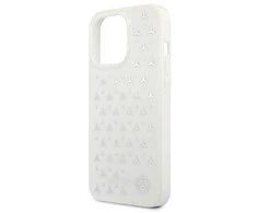 Mercedes MEHCP13XESPWH Apple iPhone 13 Pro Max 6,7″ baltos spalvos kietas dėklas Sidabrinis Stars Pattern