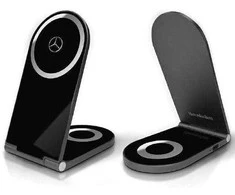 Mercedes Foldable Belaidis įkroviklis 2-in-1 MEMFBGSLK 15W juodos spalvos Sidabrinis Star MagSafe