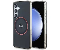 Mercedes MEHMS24S23HUORK S24 S921 juodos spalvos kietas dėklas Double Layer with Raudona MagSafe