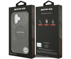 Mercedes Dėklas AMG Double Layer Transparent Rhombs MagSafe for Apple iPhone 17 juodos spalvos-red