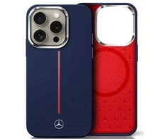 Dėklas Mercedes MEHMP16X23SUMRV Apple iPhone 16 Pro Max 6.9" navy hard Silikoninis Raudona Stripe MagSafe