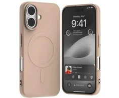 Mercury MagSafe Semi-Silikoninis Apple iPhone 16 6,1" dėklas telefonui rožinės spalvos sand