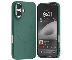 Dėklas Mercury MagSafe Semi-Silicone Apple iPhone 16 6,1″ žalios spalvos