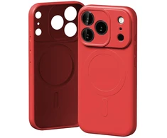 Mercury Semi-Silicone MagSafe dėklas Apple iPhone 17 Pro raudonos spalvos