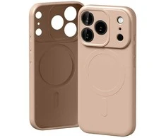 Mercury Semi-Silicone MagSafe dėklas skirtas Apple iPhone 17 Pro rožinės spalvos Sand