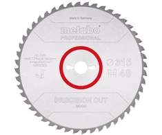 Pjovimo diskas medienai Metabo 628057000; 315x2,8x30 mm; Z48; 0°