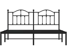 Lova Metalinis lovos rėmas su galvūgaliu, juodos spalvos, 183x213cm