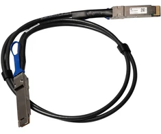 Mikrotik DDQ+DA0001 „InfiniBand“ arba pluoštinis optinis kabelis 1 m QSFP-DD DAC Juoda