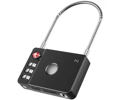 MiLi GPS Bluetooth MiLock Tracker HD-P16-L (tik Apple) bagažo užraktas juodos spalvos