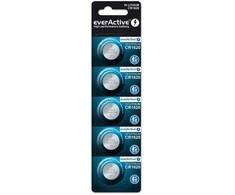 Mini everActive CR1620 ličio baterijos lizdinė plokštelė, 5 vnt.